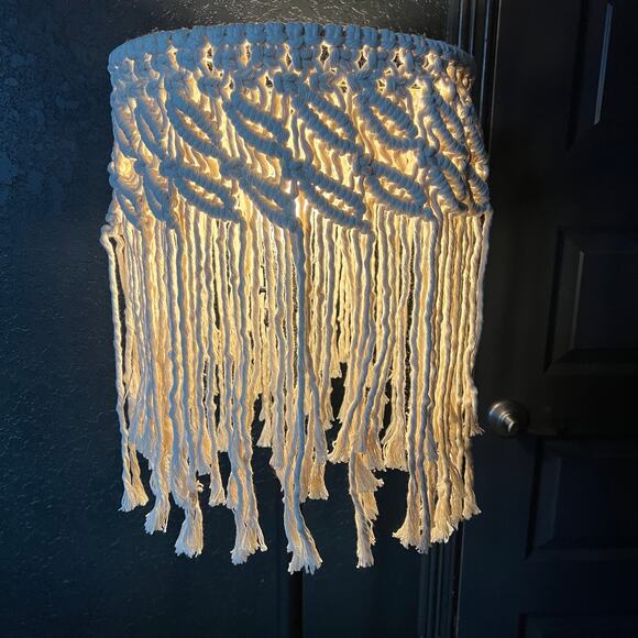 Macrame Spider Fit Lampshade For Floor or Table Lamp Handmade - Picture 3 of 9